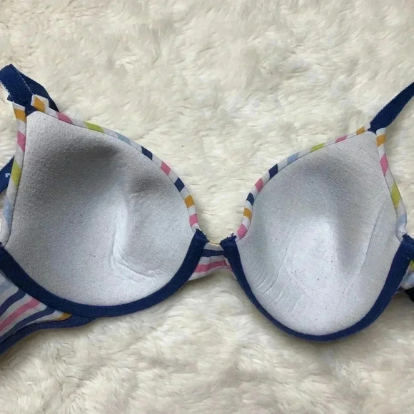 Victoria’s Secret Colourful Striped Cotton  Bra 34B - Picture 11 of 16